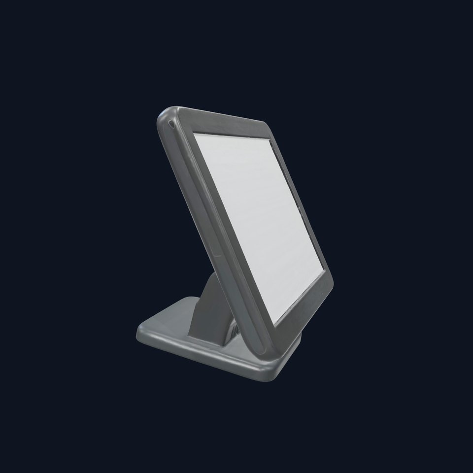 POS Terminal Black Matte Plastic FullHD Display